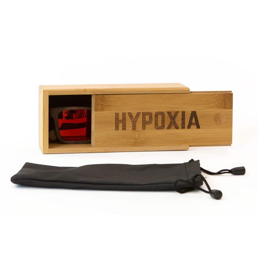 Hypoxia Freediving Spearfishing Floating Bamboo Sunglasses Hardwood Case