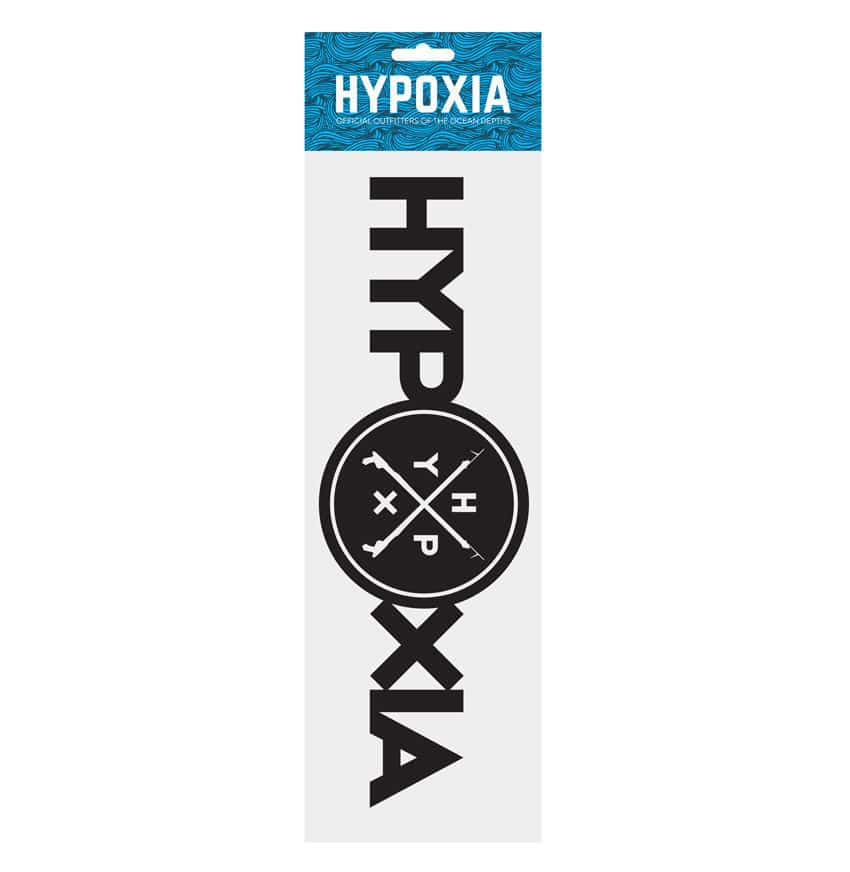 Hypoxia Freediving Spearfishing Iconography Decal Black