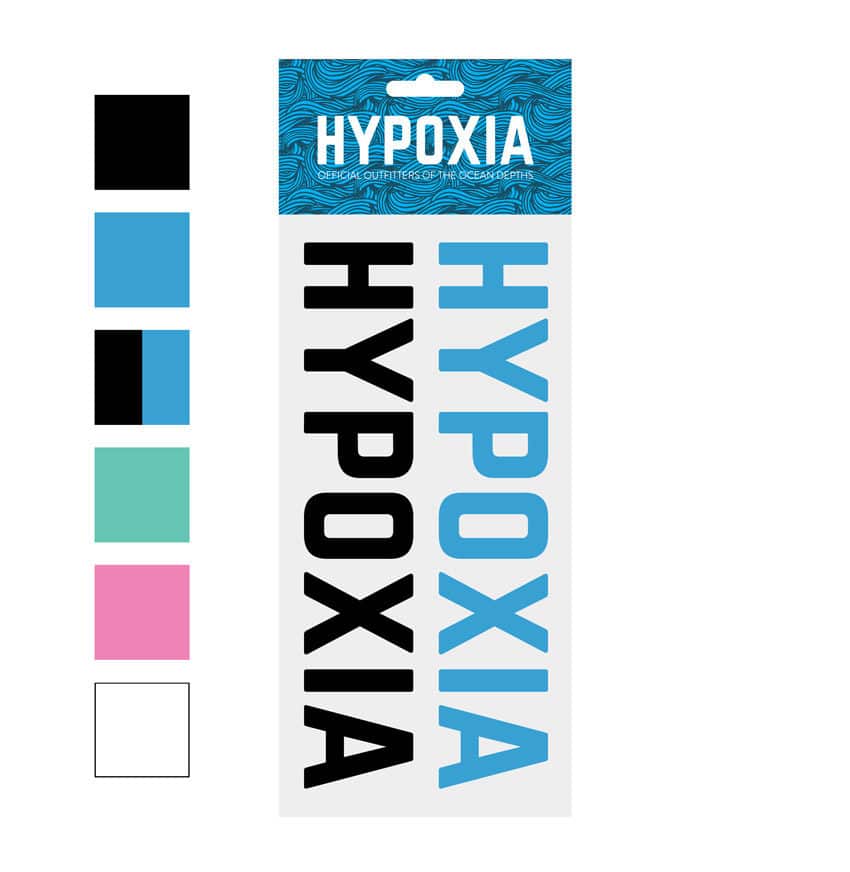 Hypoxia Freediving Spearfishing Twin Pack Decals Color Options