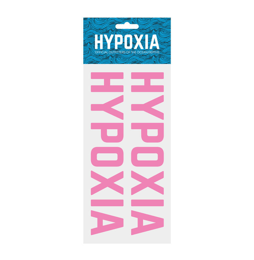 Hypoxia Freediving Spearfishing Twin Pack Decals Pink