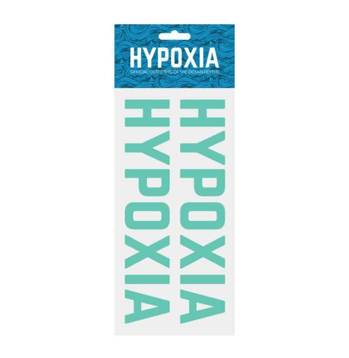 Hypoxia Freediving Spearfishing Twin Pack Decals Seafoam