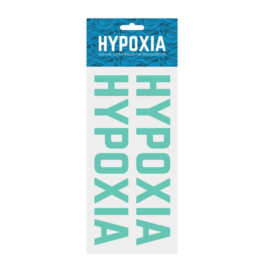 Hypoxia Freediving Spearfishing Twin Pack Decals Seafoam