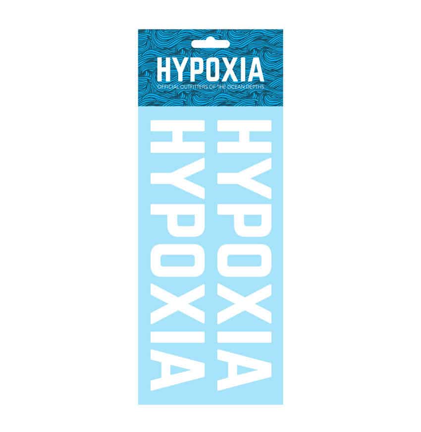 Hypoxia Freediving Spearfishing Twin Pack Decals White