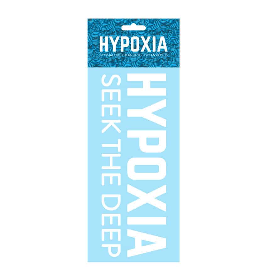 Hypoxia Freediving Spearfishing Seek the Deep Decal White