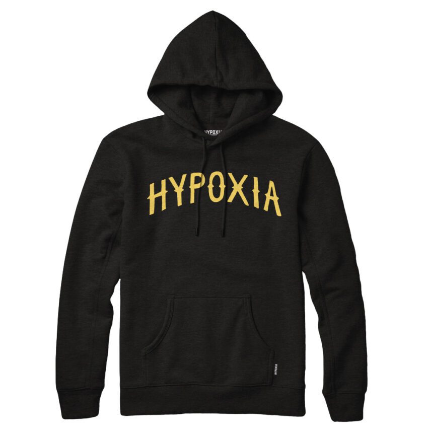 Hypoxia Freediving Spearfishing Arch Logo Hoodie Black FRONT