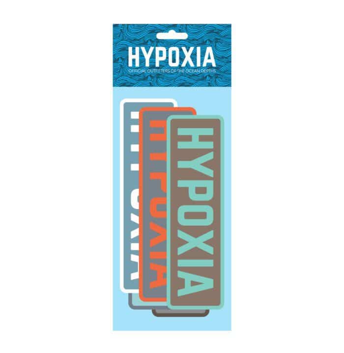 Hypoxia Freediving Spearfishing 5pc Sticker Pack 2 Decals Various Colors